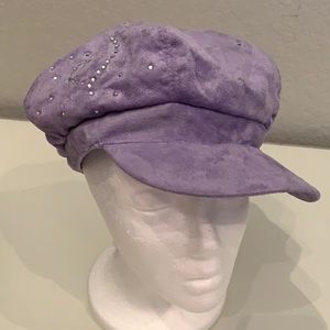 Lavender Faux Suede Hat